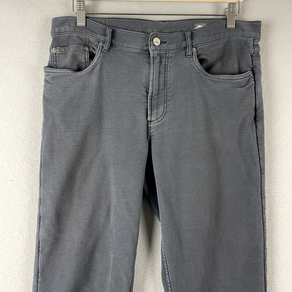 Faherty Stretch Terry 5 Pocket Pants Mens 34x31 Navy Gray Soft Rugged Stretch - Picture 2 of 15